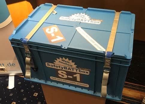  SafetyBATTbox S-1 für die Lagerung und Transport von beschädigten Akkus 